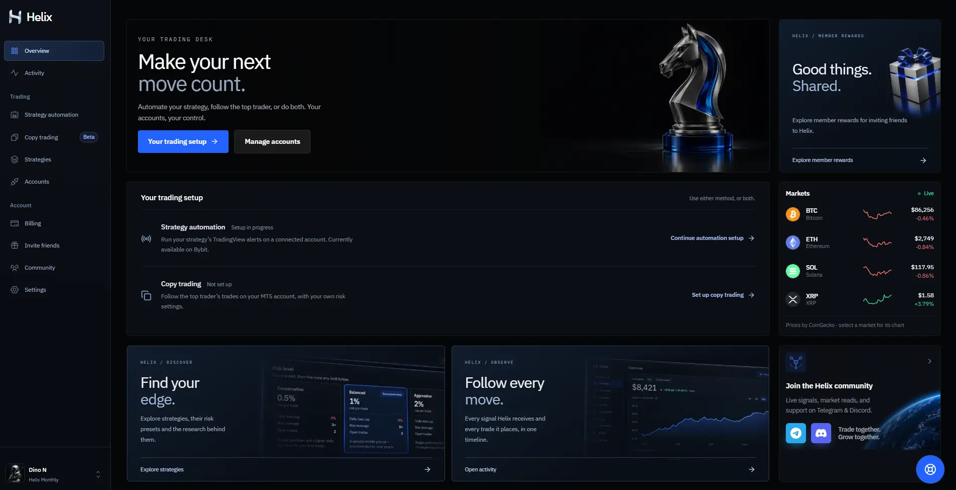Full Helix app preview